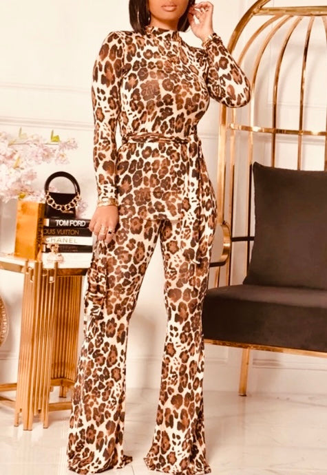 Marissa Leopard Print Pants Set