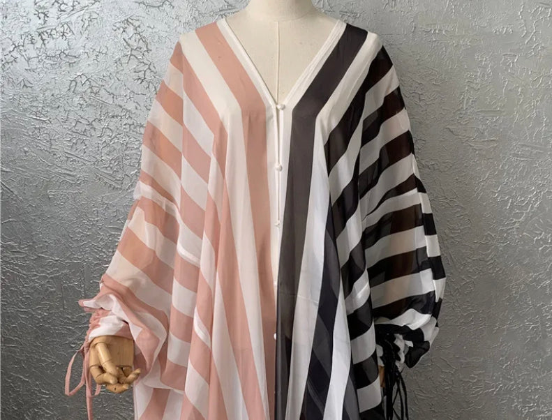 Striped Caftan Dress
