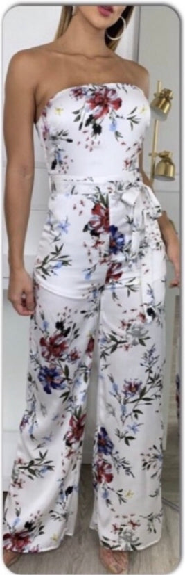 Floral Garden Sleeveless Jumpsuit
